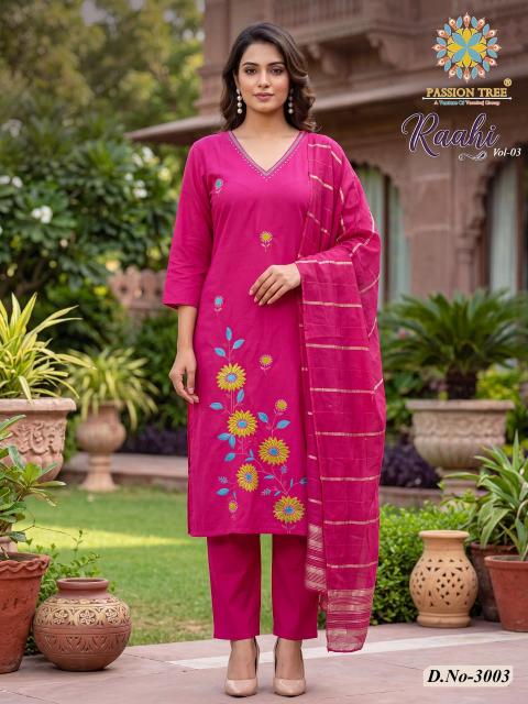Passion tree raahi vol-3 daily wear silk kurtis wholesale